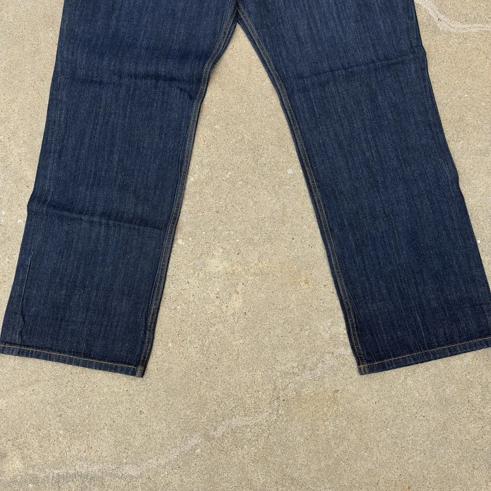 VTG Rocawear Baggy Blue Denim Jeans Men's 42x33 Wide Leg Loose Fit Hip Hop Y2K‎
